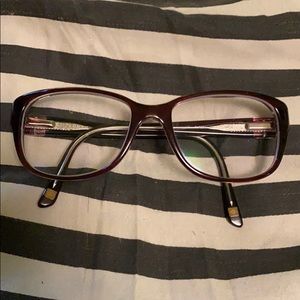 Anne Klein eyeglasses glasses frames red pink
